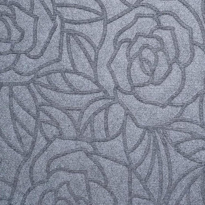 24" X 36" Gray Floral Outdoor Polypropylene Door Mat