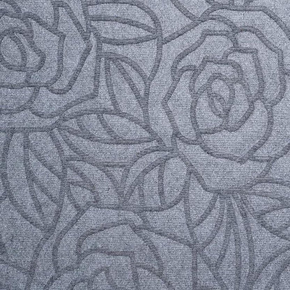 24" X 36" Gray Floral Outdoor Polypropylene Door Mat