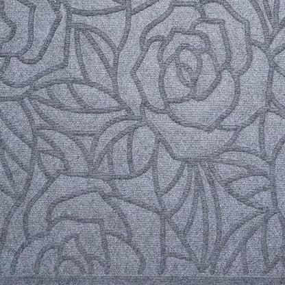 24" X 36" Gray Floral Outdoor Polypropylene Door Mat