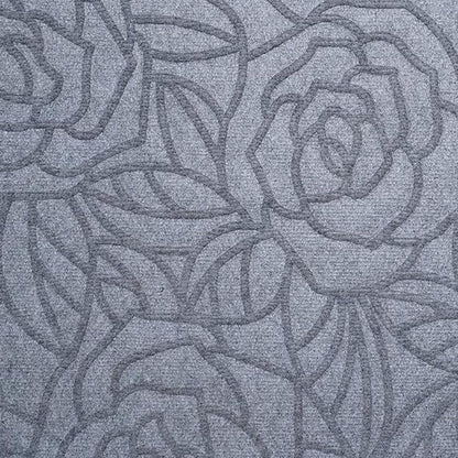 24" X 36" Gray Floral Outdoor Polypropylene Door Mat