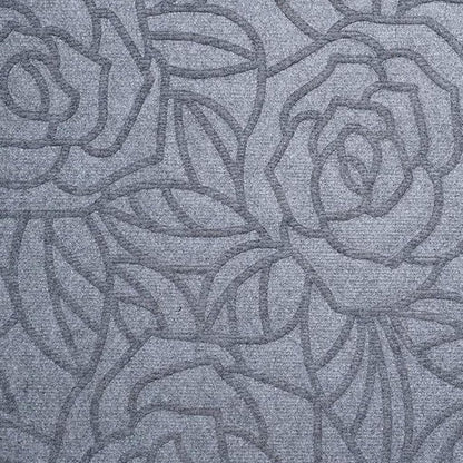 24" X 36" Gray Floral Outdoor Polypropylene Door Mat