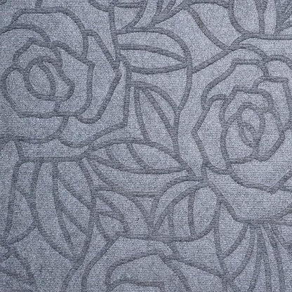 24" X 36" Gray Floral Outdoor Polypropylene Door Mat