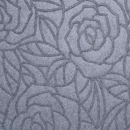 24" X 36" Gray Floral Outdoor Polypropylene Door Mat