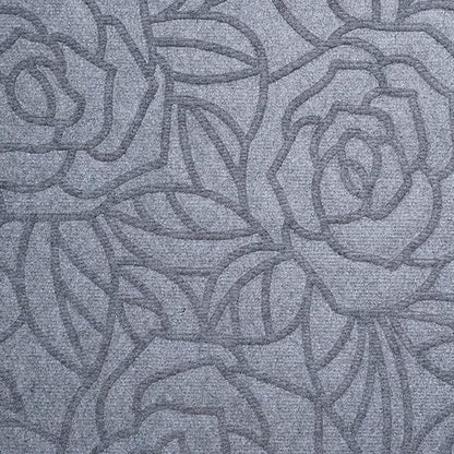 24" X 36" Gray Floral Outdoor Polypropylene Door Mat