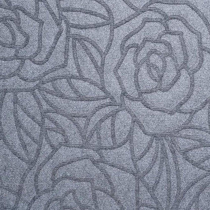 24" X 36" Gray Floral Outdoor Polypropylene Door Mat