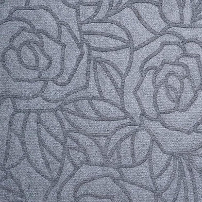 24" X 36" Gray Floral Outdoor Polypropylene Door Mat