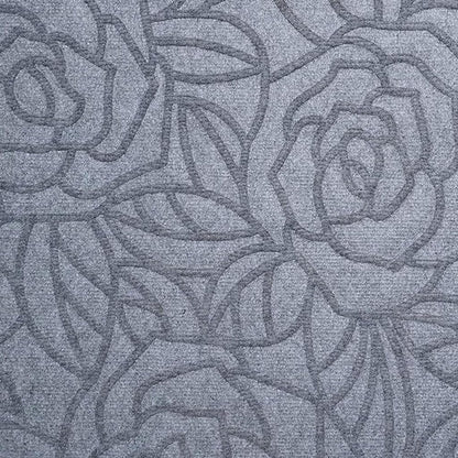 24" X 36" Gray Floral Outdoor Polypropylene Door Mat