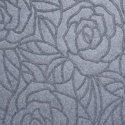 24" X 36" Gray Floral Outdoor Polypropylene Door Mat