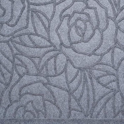 24" X 36" Gray Floral Outdoor Polypropylene Door Mat