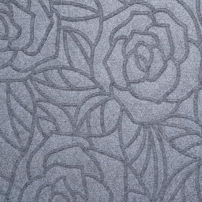24" X 36" Gray Floral Outdoor Polypropylene Door Mat
