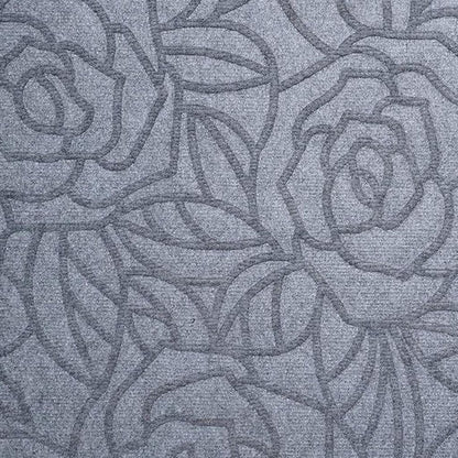 24" X 36" Gray Floral Outdoor Polypropylene Door Mat