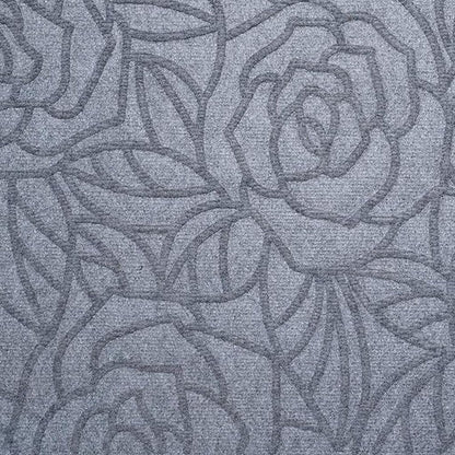 24" X 36" Gray Floral Outdoor Polypropylene Door Mat