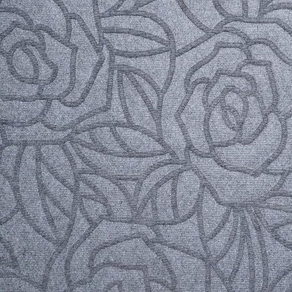 24" X 36" Gray Floral Outdoor Polypropylene Door Mat