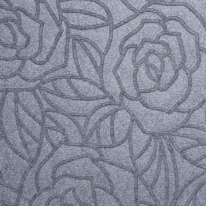 24" X 36" Gray Floral Outdoor Polypropylene Door Mat