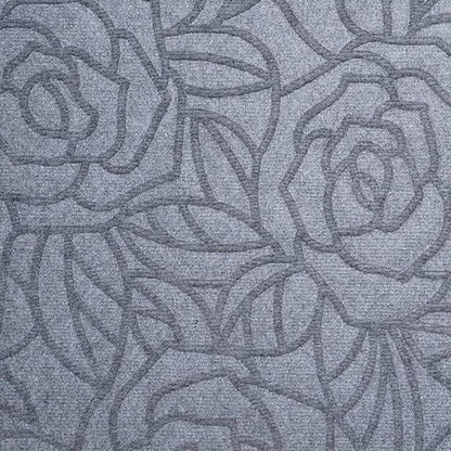 24" X 36" Gray Floral Outdoor Polypropylene Door Mat
