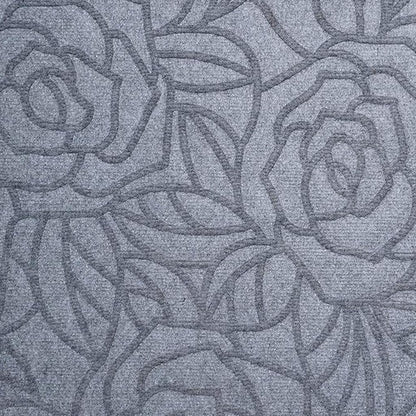24" X 36" Gray Floral Outdoor Polypropylene Door Mat