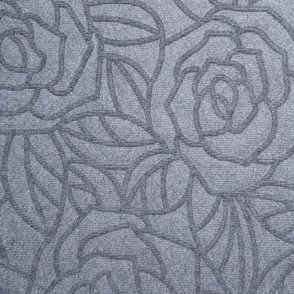 24" X 36" Gray Floral Outdoor Polypropylene Door Mat