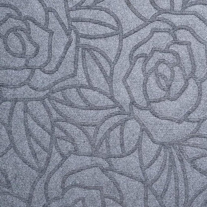 24" X 36" Gray Floral Outdoor Polypropylene Door Mat