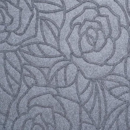 24" X 36" Gray Floral Outdoor Polypropylene Door Mat