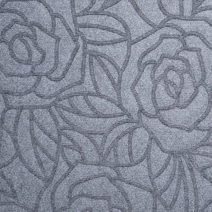 24" X 36" Gray Floral Outdoor Polypropylene Door Mat