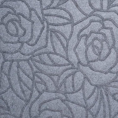 24" X 36" Gray Floral Outdoor Polypropylene Door Mat