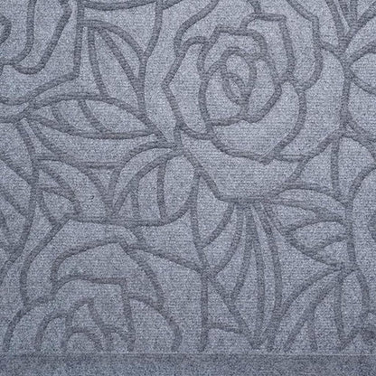 24" X 36" Gray Floral Outdoor Polypropylene Door Mat