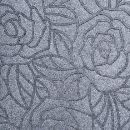 24" X 36" Gray Floral Outdoor Polypropylene Door Mat