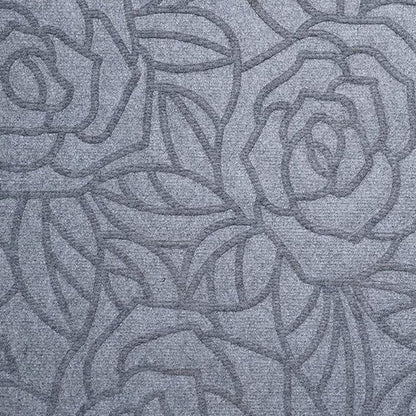 24" X 36" Gray Floral Outdoor Polypropylene Door Mat