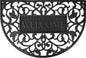 24" X 36" Black Scrollwork Welcome Semi Circle Outdoor Rubber Door Mat