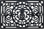24" X 36" Black Pineapple And Scrollwork Outdoor Rubber Door Mat