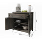 32" Light Brown Wood Accent Cabinet With Two Doors And One Drawer