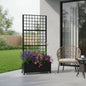 72" X 35" Black Metal Rectangular Planter Box