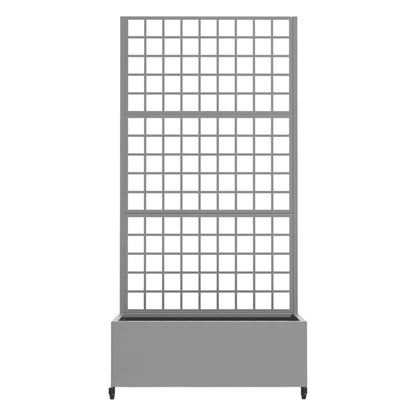 72" X 35" Gray Metal Rectangular Planter Box