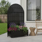 72" X 47" Black Metal Rectangular Planter Box
