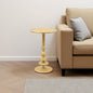 24" Antiqued Gold Aluminum Round Pedestal End Table
