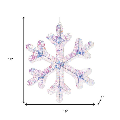 Set of Two White Blue And Pink Shatterproof Animated Hanging Figurine Ornaments