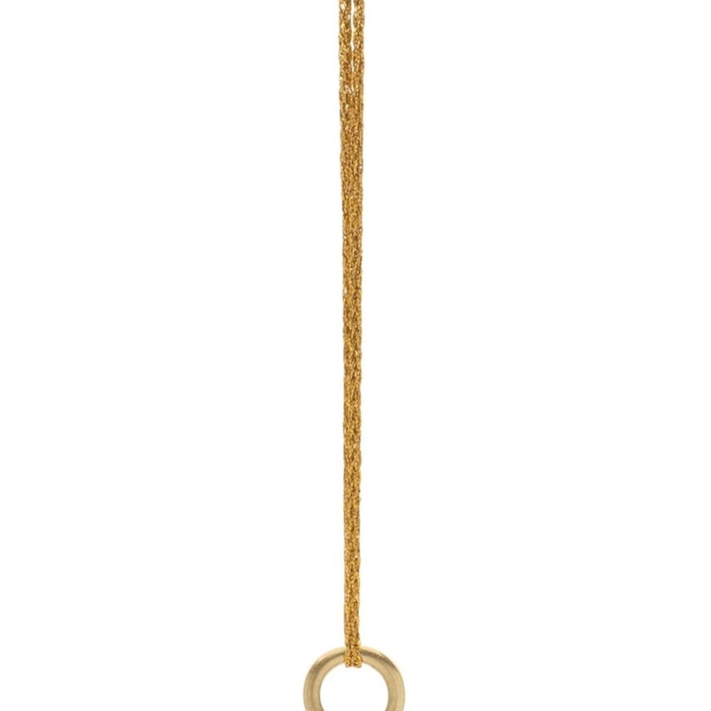 Set of Two Gold And Gray Shatterproof Metal Hanging Figurine Ornaments
