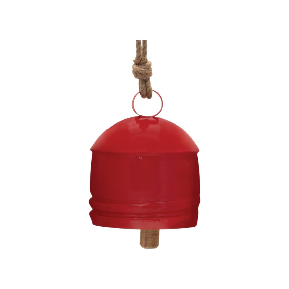 Set of Two Red And Brown Shatterproof Iron Hanging Figurine Ornaments