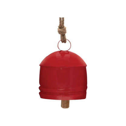 Set of Two Red And Brown Shatterproof Iron Hanging Figurine Ornaments