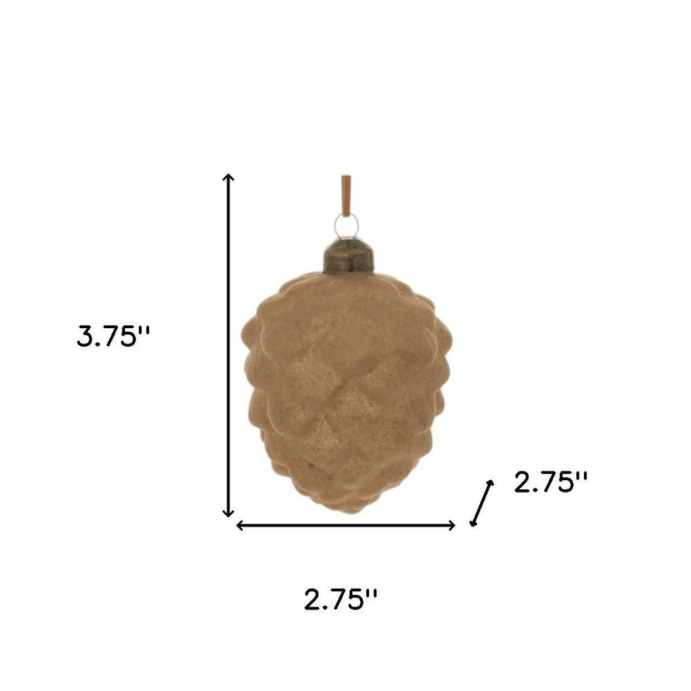 Set of Twelve Brown Glass Hanging Figurine Ornaments
