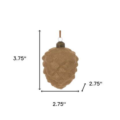 Set of Twelve Brown Glass Hanging Figurine Ornaments