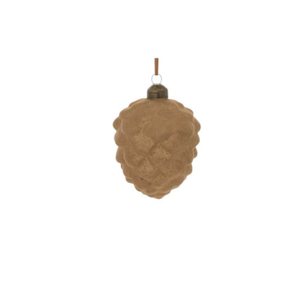 Set of Twelve Brown Glass Hanging Figurine Ornaments