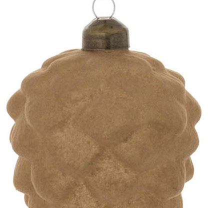 Set of Twelve Brown Glass Hanging Figurine Ornaments