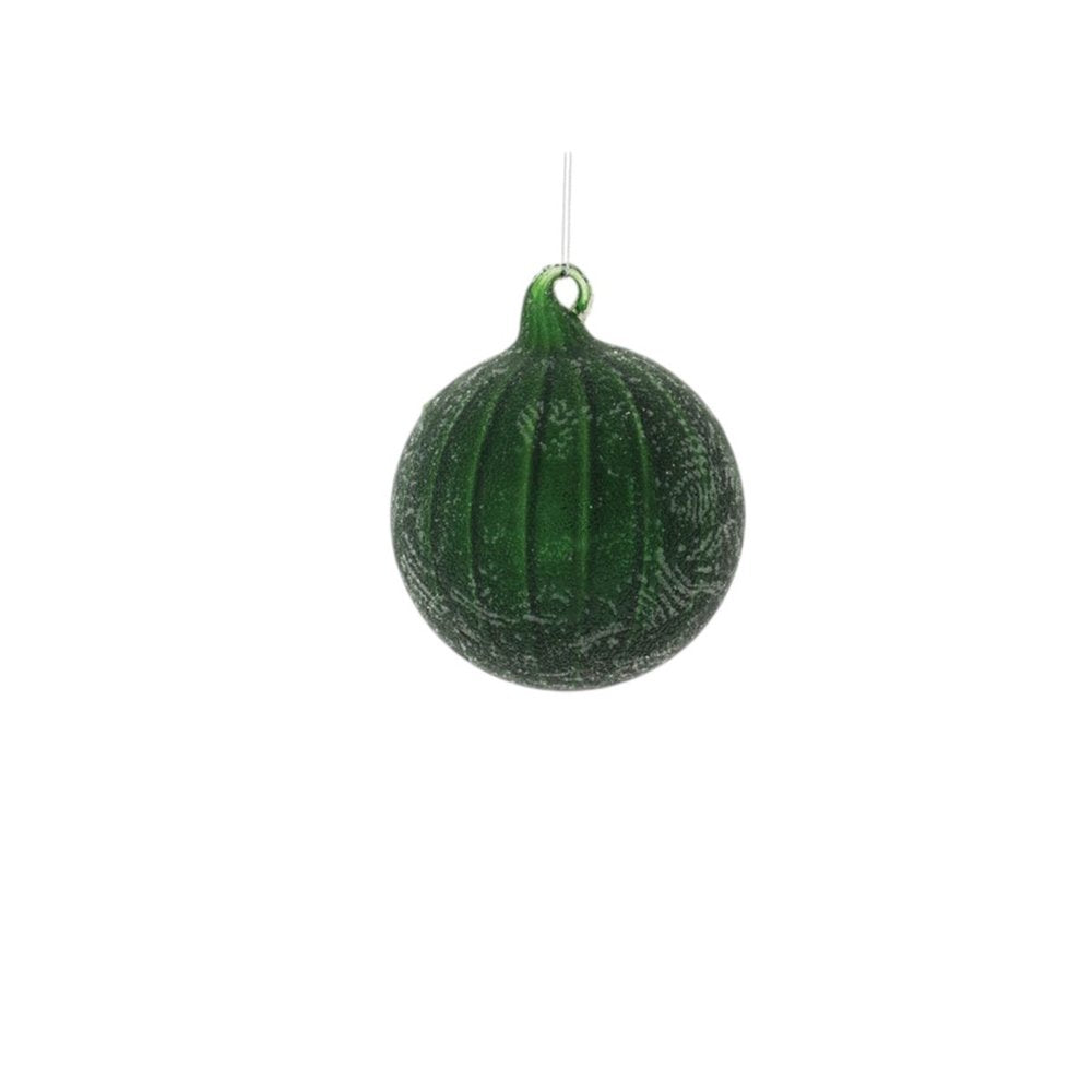 Set of Six Green And Gray Glass Hanging Figurine Ornaments