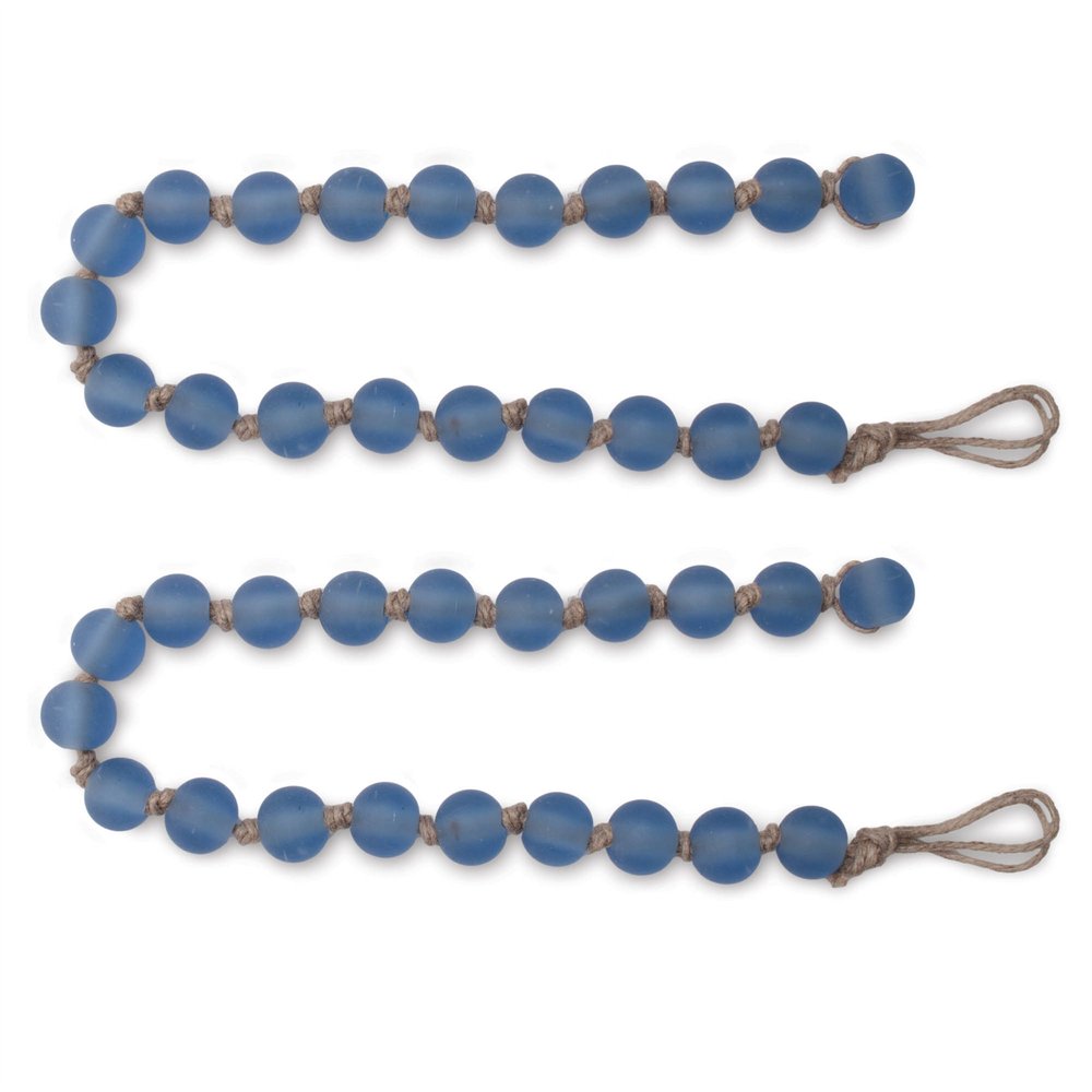 Set of Two Blue Glass Picks