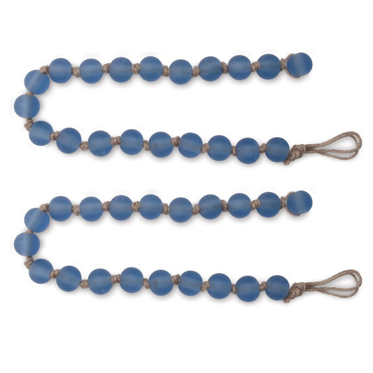 Set of Two Blue Glass Picks