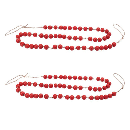 Set of Two Red And Beige Shatterproof Wood Picks