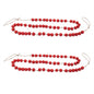 Set of Two Red And Beige Shatterproof Wood Picks