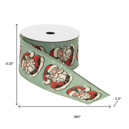 Set of Two Green Red And White Shatterproof Ribbons