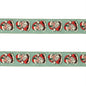 Set of Two Green Red And White Shatterproof Ribbons